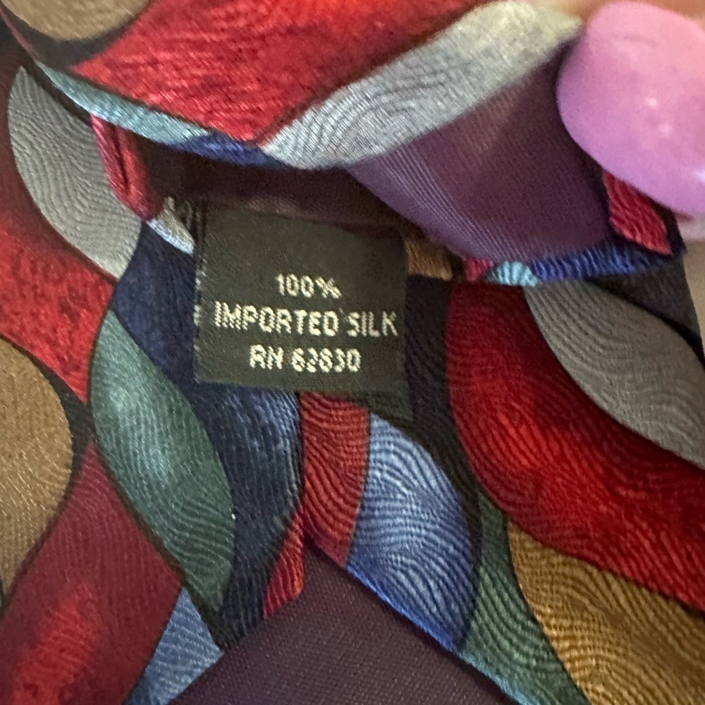 J. Garcia Collector’s Edition artsy corpcore multicolored silk necktie - Picture 3 of 3